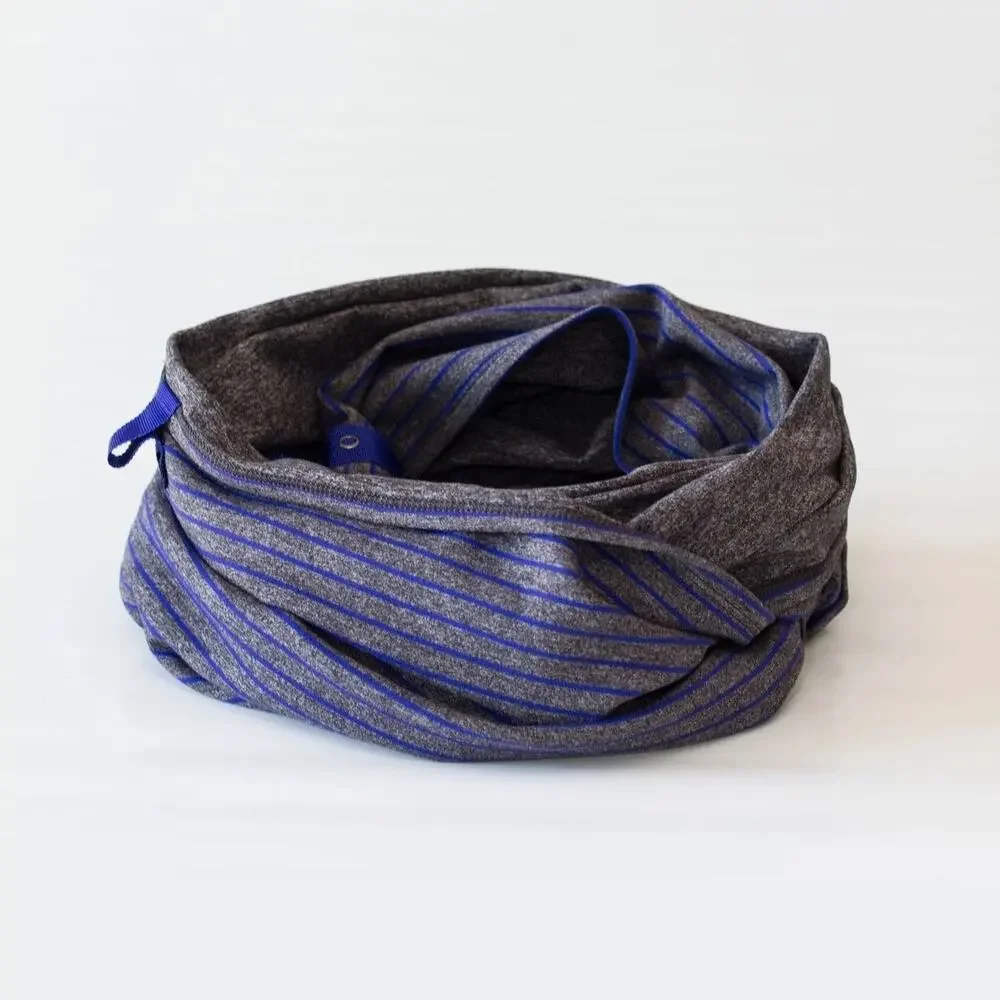 Lululemon Vinyasa Scarf Rulu Parallel Stripe Pigment Blue/Heather Black
